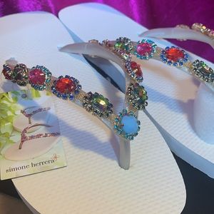 Brand new in box Chanclas by Simone Herrera size 39/40. Jewel sandals